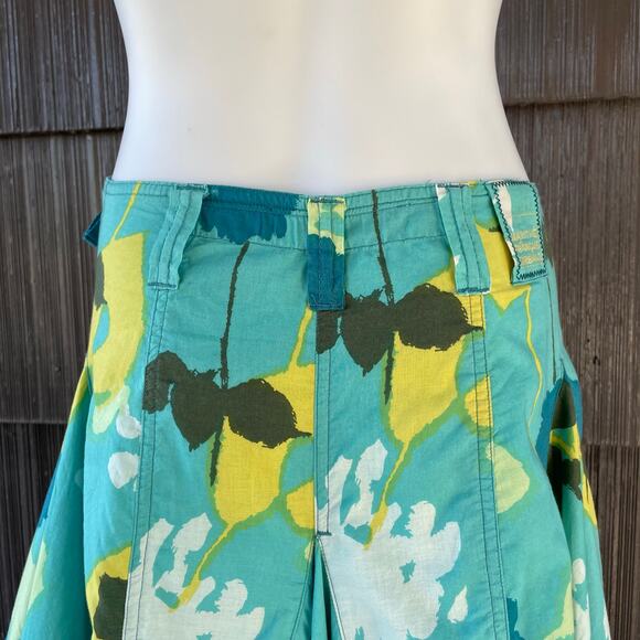 🔥Vintage Marithe Francois Girbaud Floral Full Circle Ruffled Knee Length Skirt - Picture 5 of 16